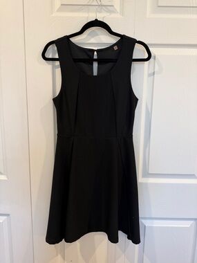 Classic Black Sleeveless Fit & Flare Dress